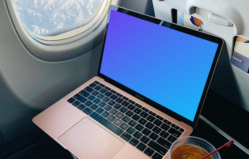 MacBook Air mockup on desk