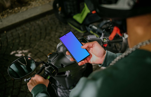 Man scrolling on Google Pixel 6 mockup