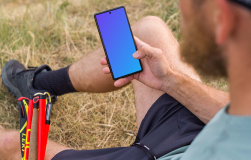 Phone mockup and trail runner