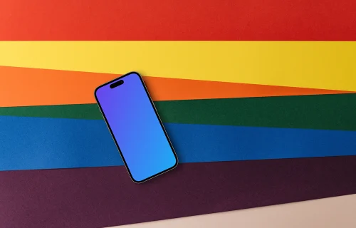 Pride inspired smartphone mockup