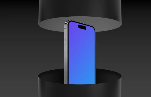 Smartphone Mockup and Abstract Tube