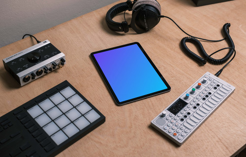 Música para tabletas Mockup