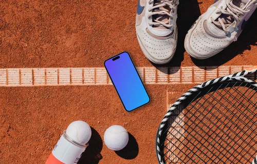 Tennis themed iPhone mockup