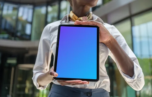 Business themed tablet mockup