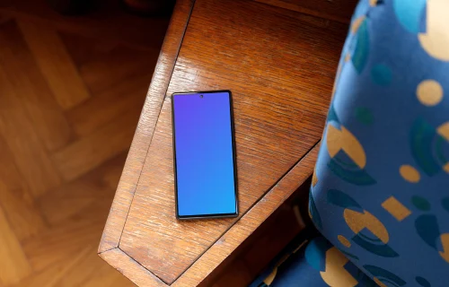 Google Pixel 6 mockup in office