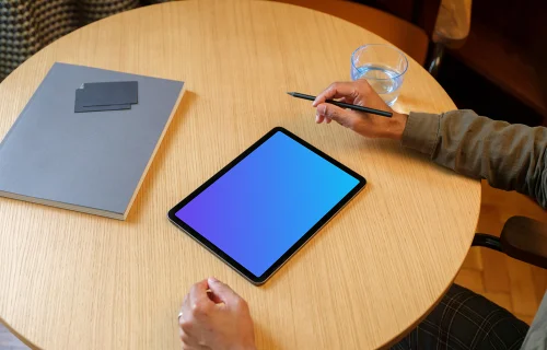 iPad Air mockup in lounge