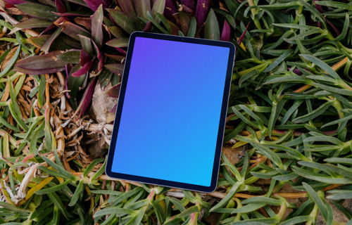 iPad Air mockup on some grass