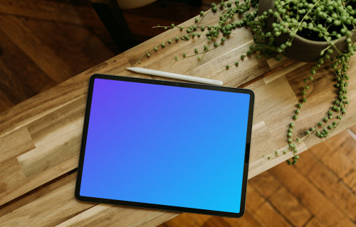 iPad mockup with pen