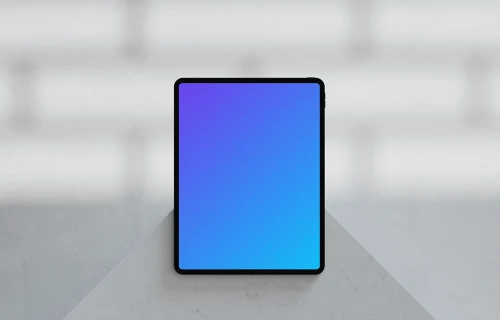 iPad Pro Mockup placed on marble surface