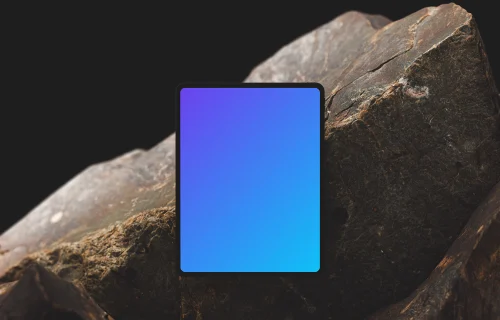 iPad Pro mockup with rugged stone backdrop