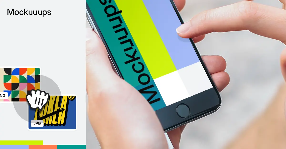 Listening music on iPhone 6 mockup Mockuuups Studio