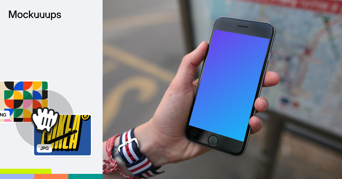 Looking For A Bus Connections On Iphone 6 Mockup Mockuuups Studio