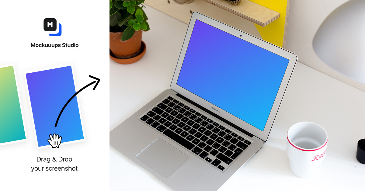 Download MacBook Air mockup (Angle View) - Mockuuups Studio