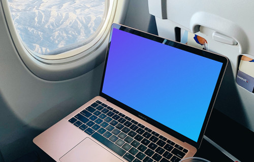 MacBook Air mockup on desk