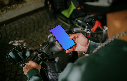 Man scrolling on Google Pixel 6 mockup