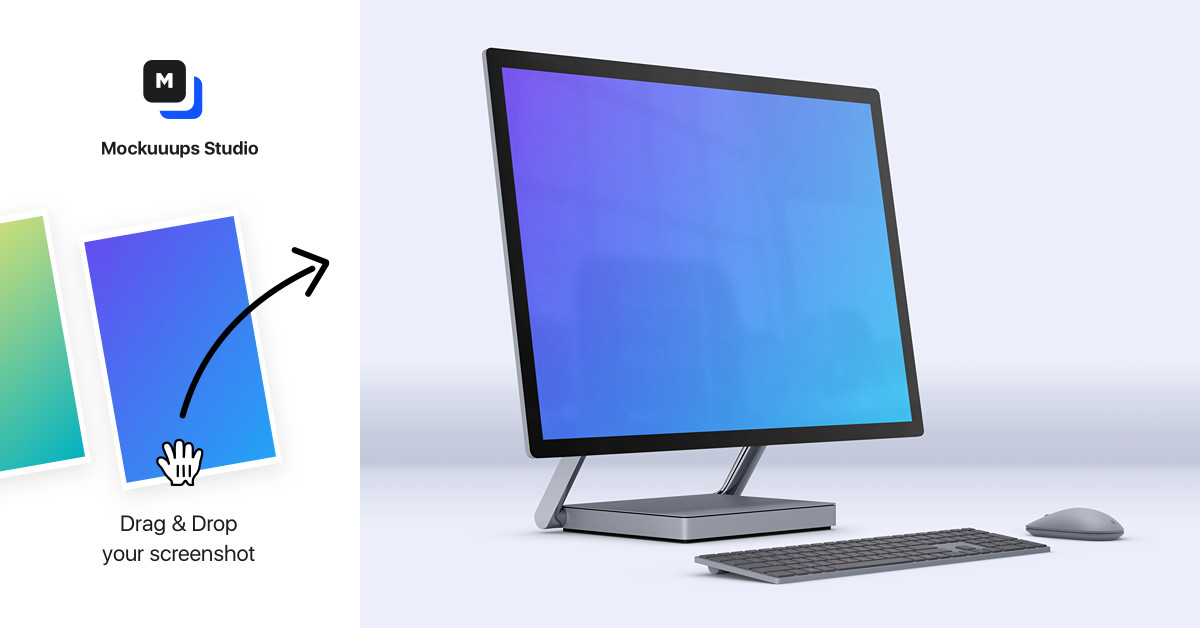 Download Microsoft Surface Studio 2 Mockup (Perspective Left - Light) - Mockuuups Studio