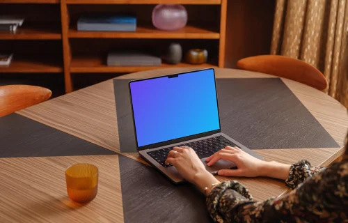Office environment with MacBook Pro mockup