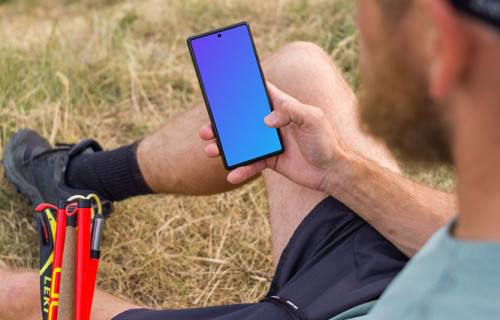 Phone mockup and trail runner