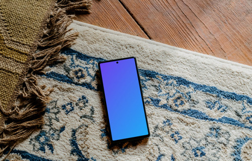 Pixel 6 mockup on a mat
