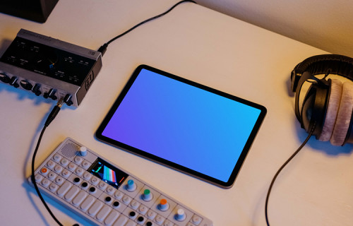 Recording music on the iPad Air mockup