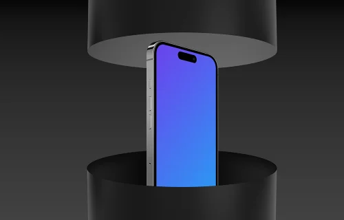 Smartphone Mockup and Abstract Tube