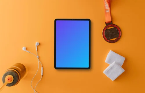 Sport themed iPad mockup