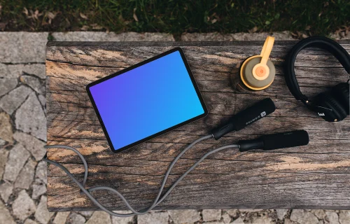 Sports themed tablet mockup