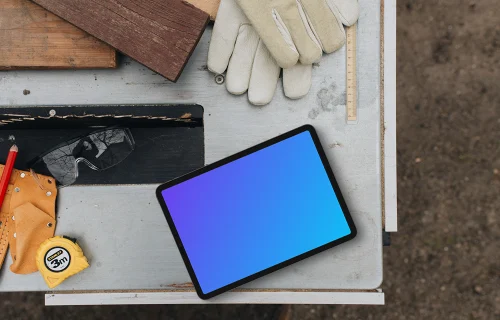 Tablet in the workshop