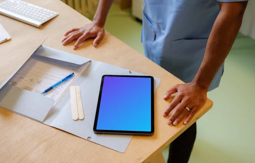 Tablet mockup and the doctor