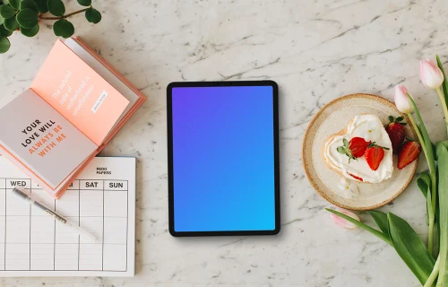 Tablet mockup scene for Mother’s day