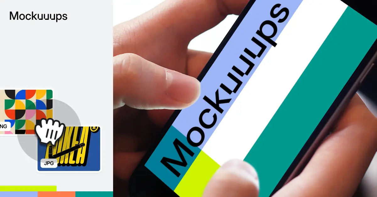Typing on iPhone 6 mockup Mockuuups Studio