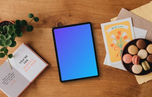 Wishes for Mother’ day and tablet mockup