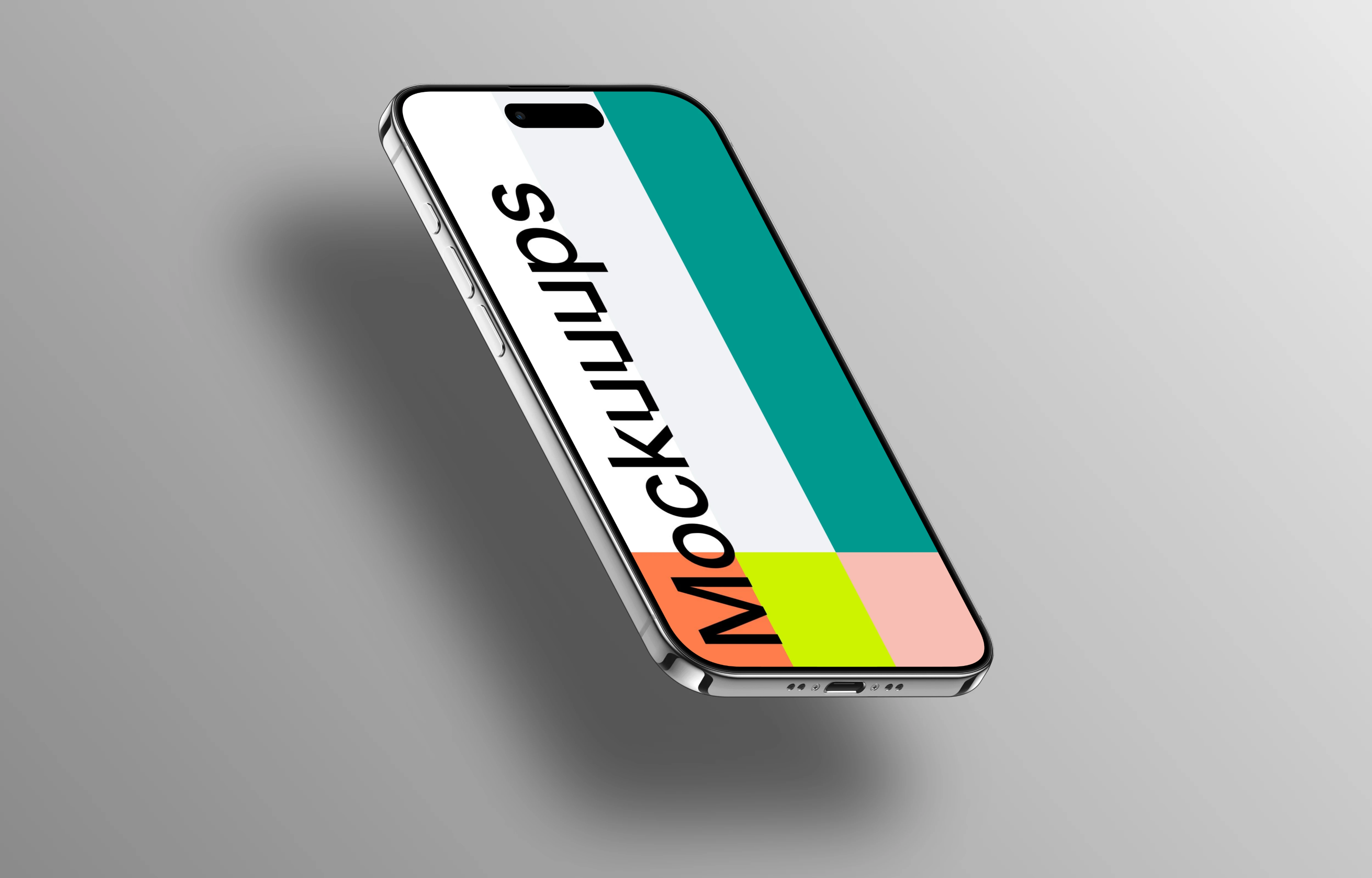Free Isometric iPhone Air Mockup