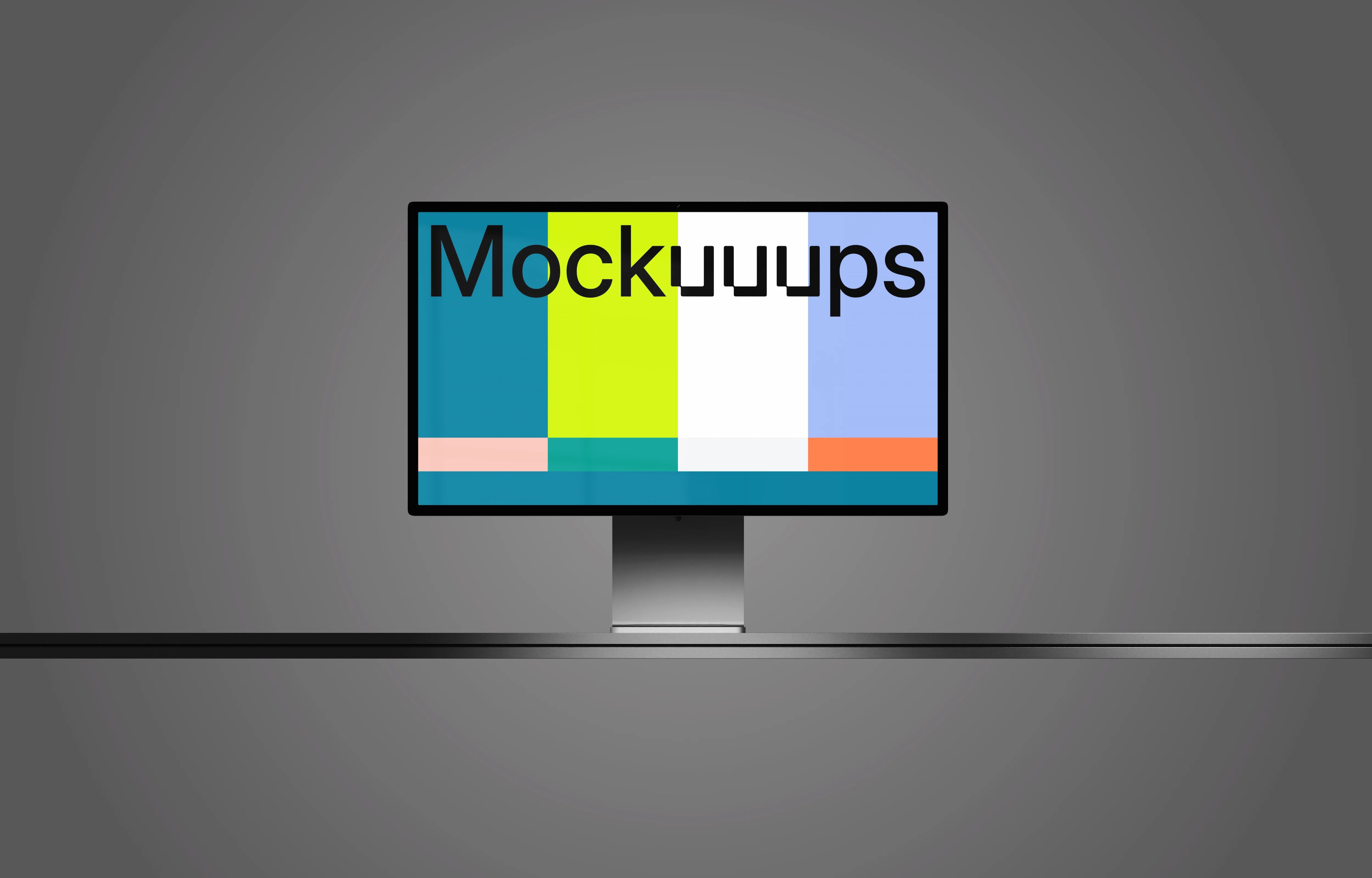 Apple Studio Display mockup on a sleek gray background