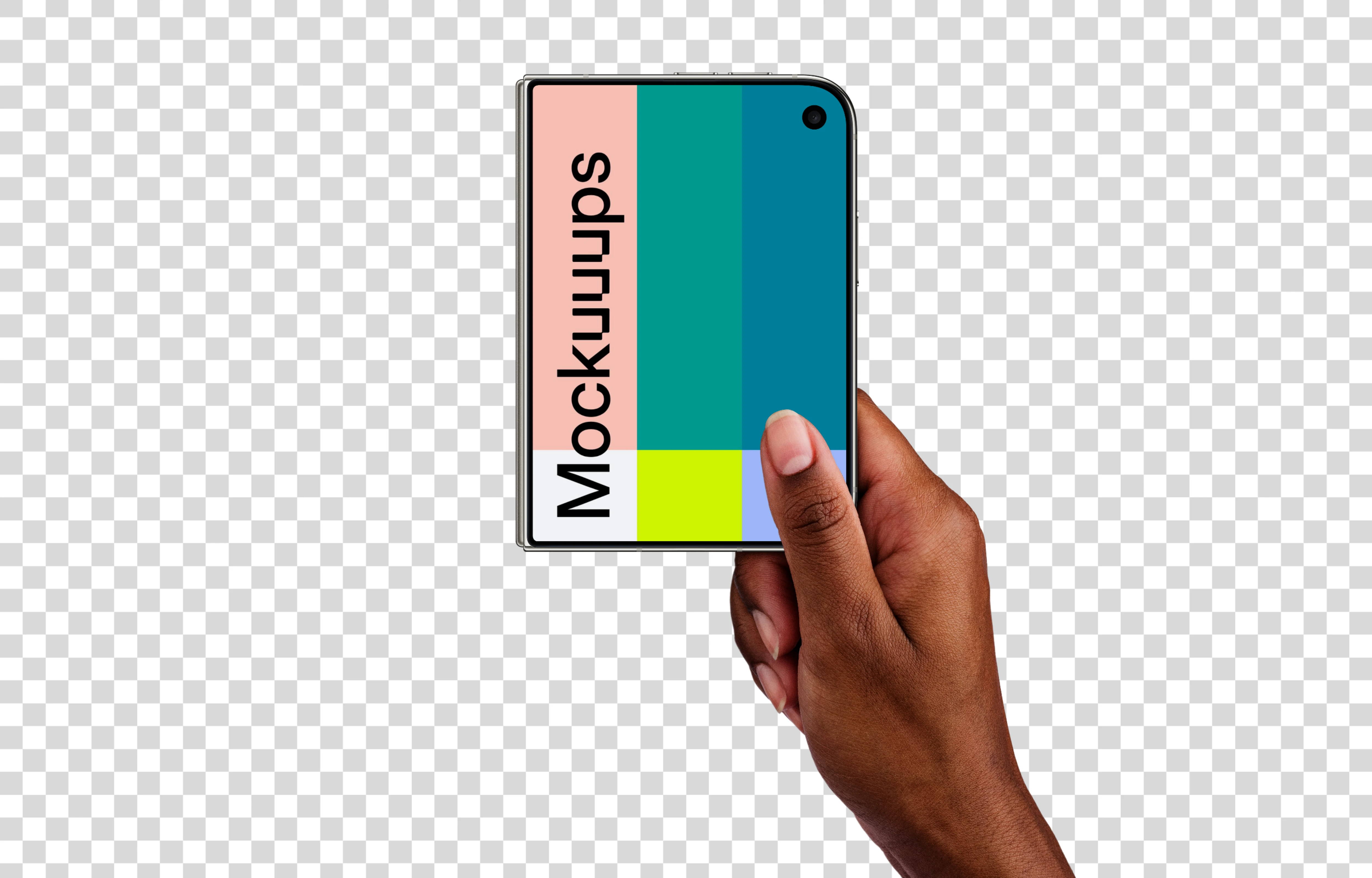 Free iPhone Duo Mockup in Hand