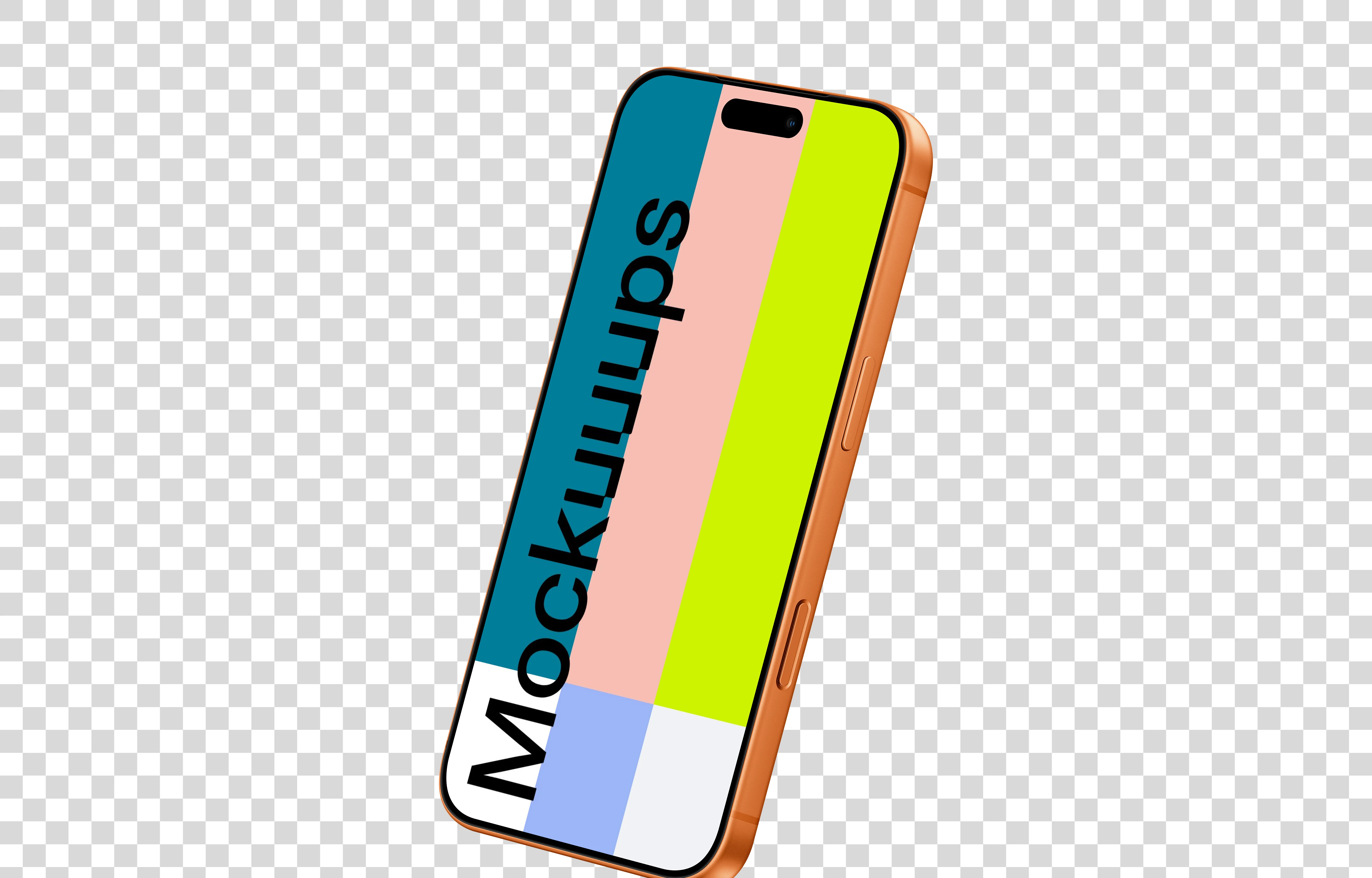 Perspective iPhone 17 Pro Mockup (Semi Right)