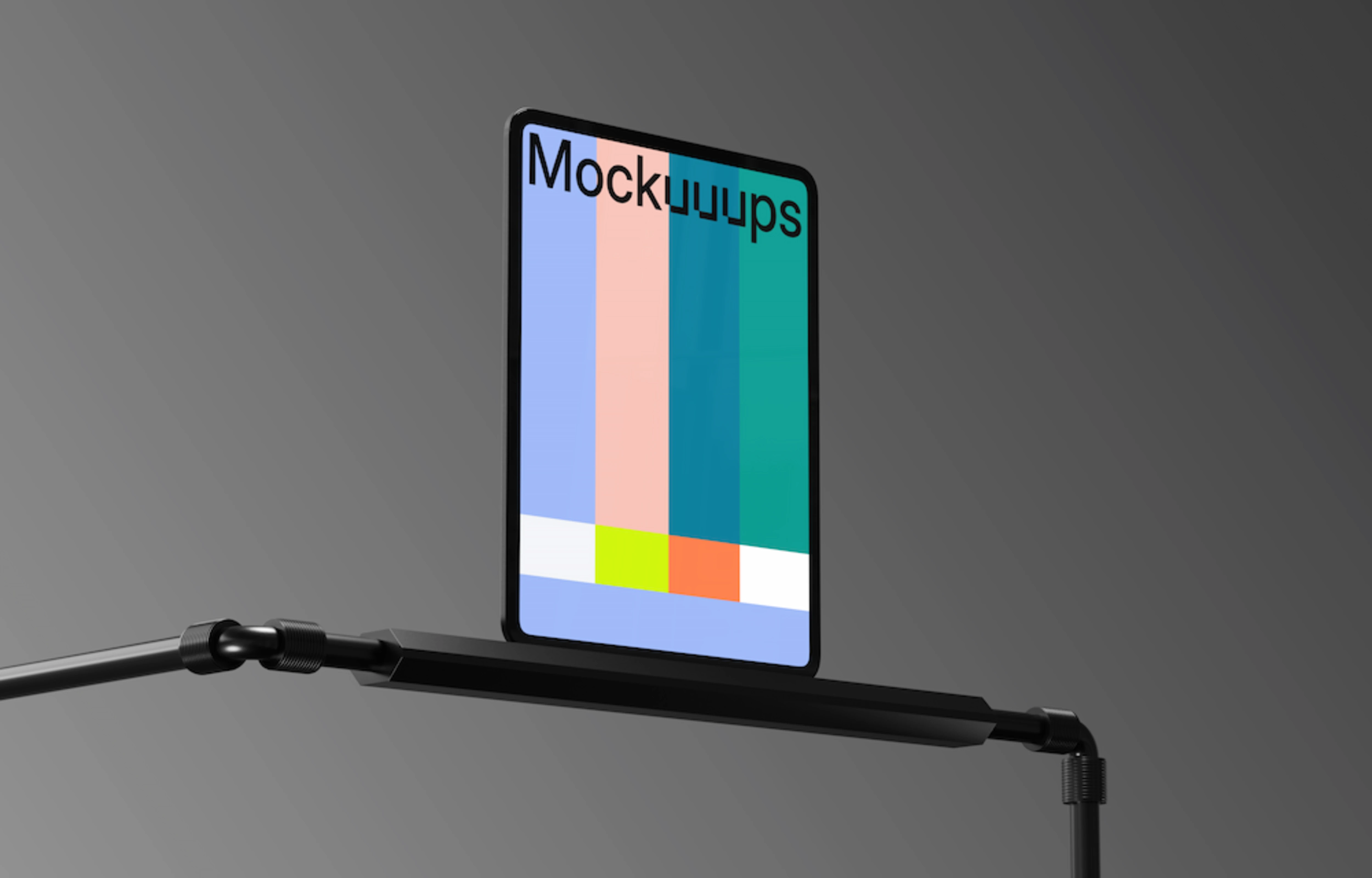 iPad Pro 13-inch mockup on a studio stand