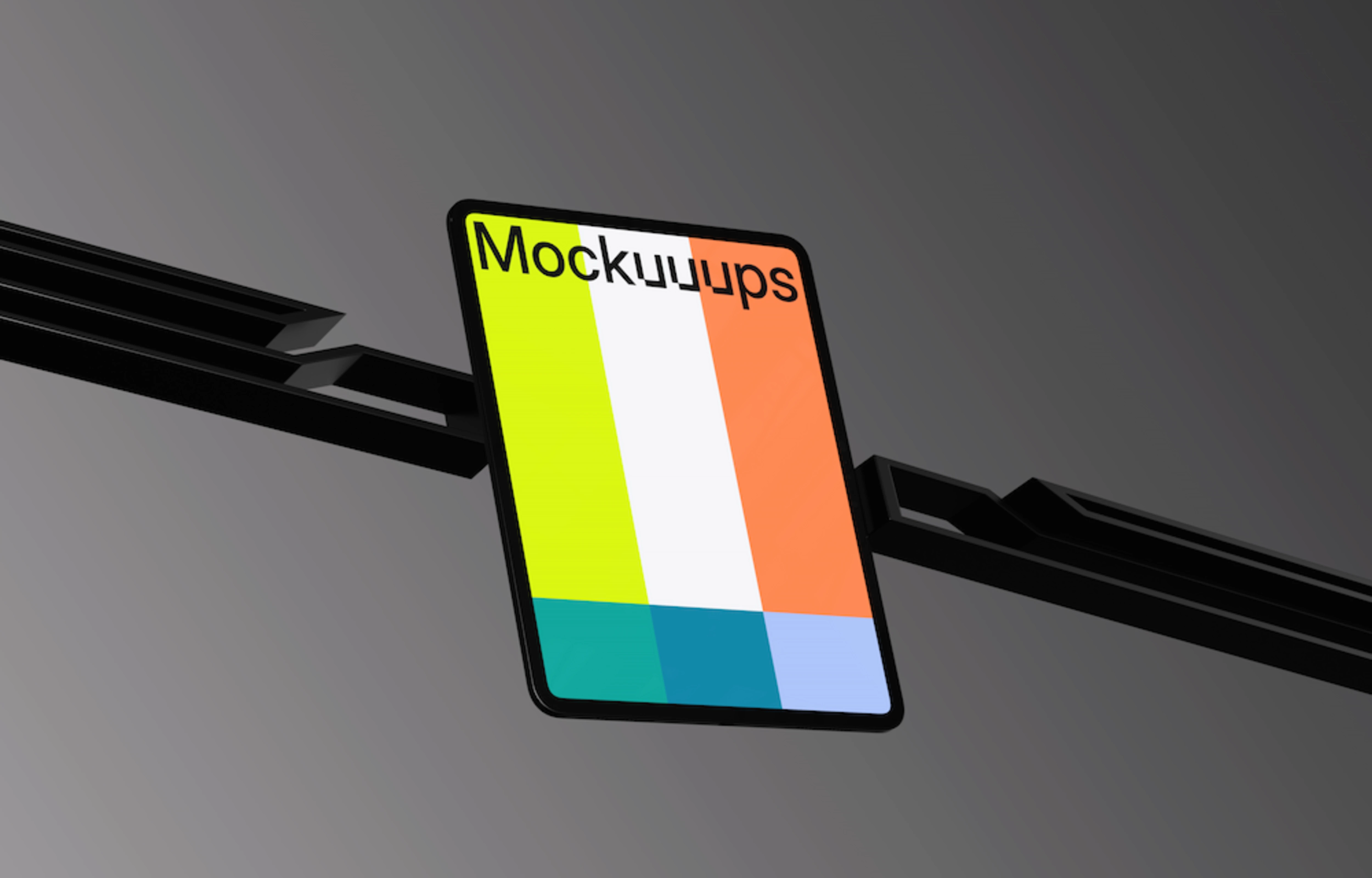 iPad Pro 13-inch mockup with abstract dark background