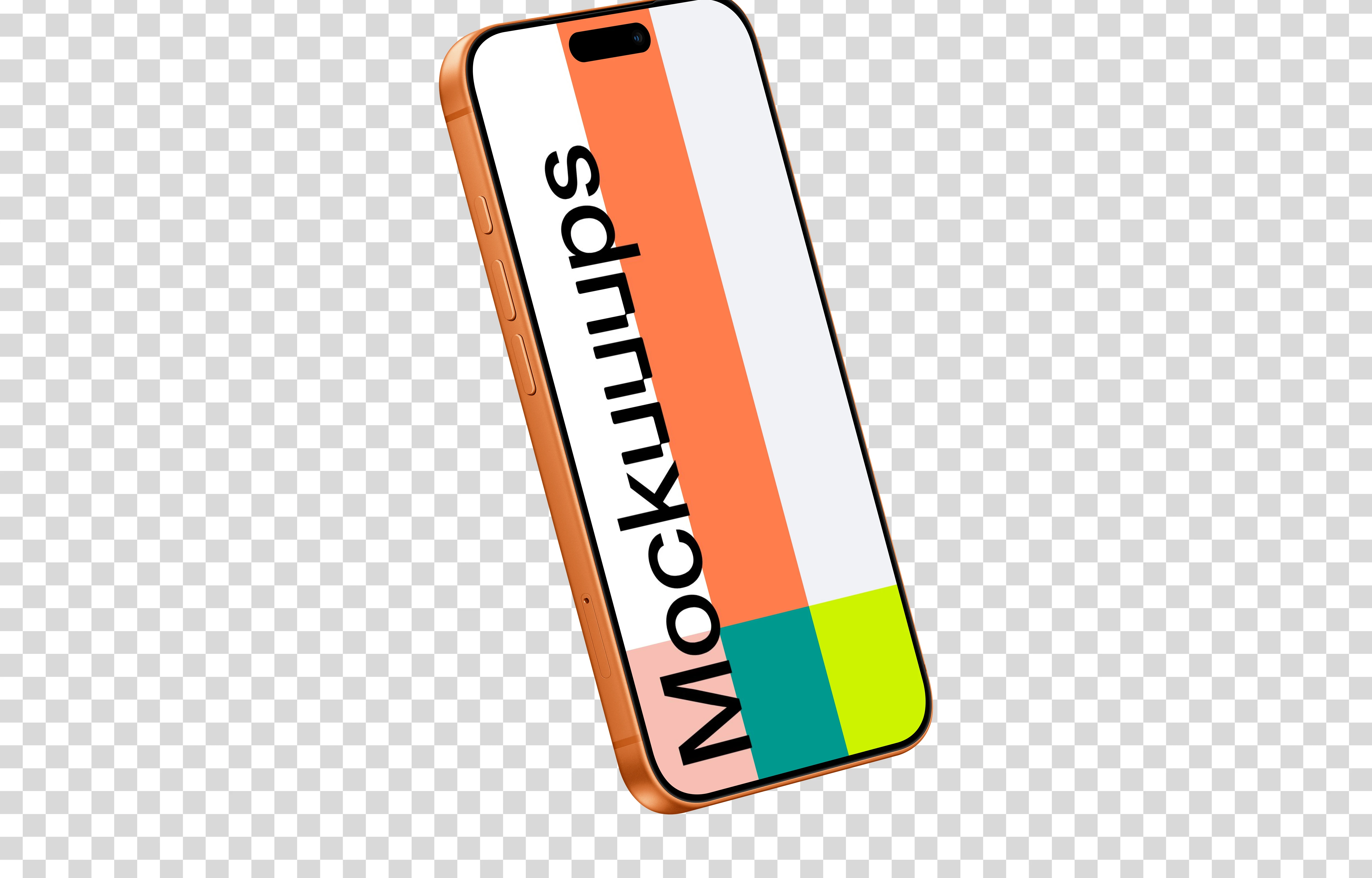 Perspective iPhone 17 Pro Mockup (Semi Left)