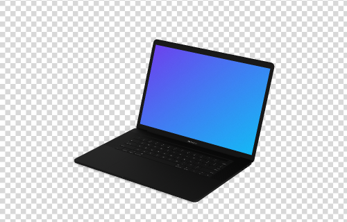 Macbook Pro mockup (Clay Dark) oriented to the right