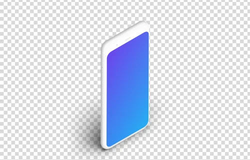 Arcilla Google Pixel 4 Mockup (Isometric Stand Left)