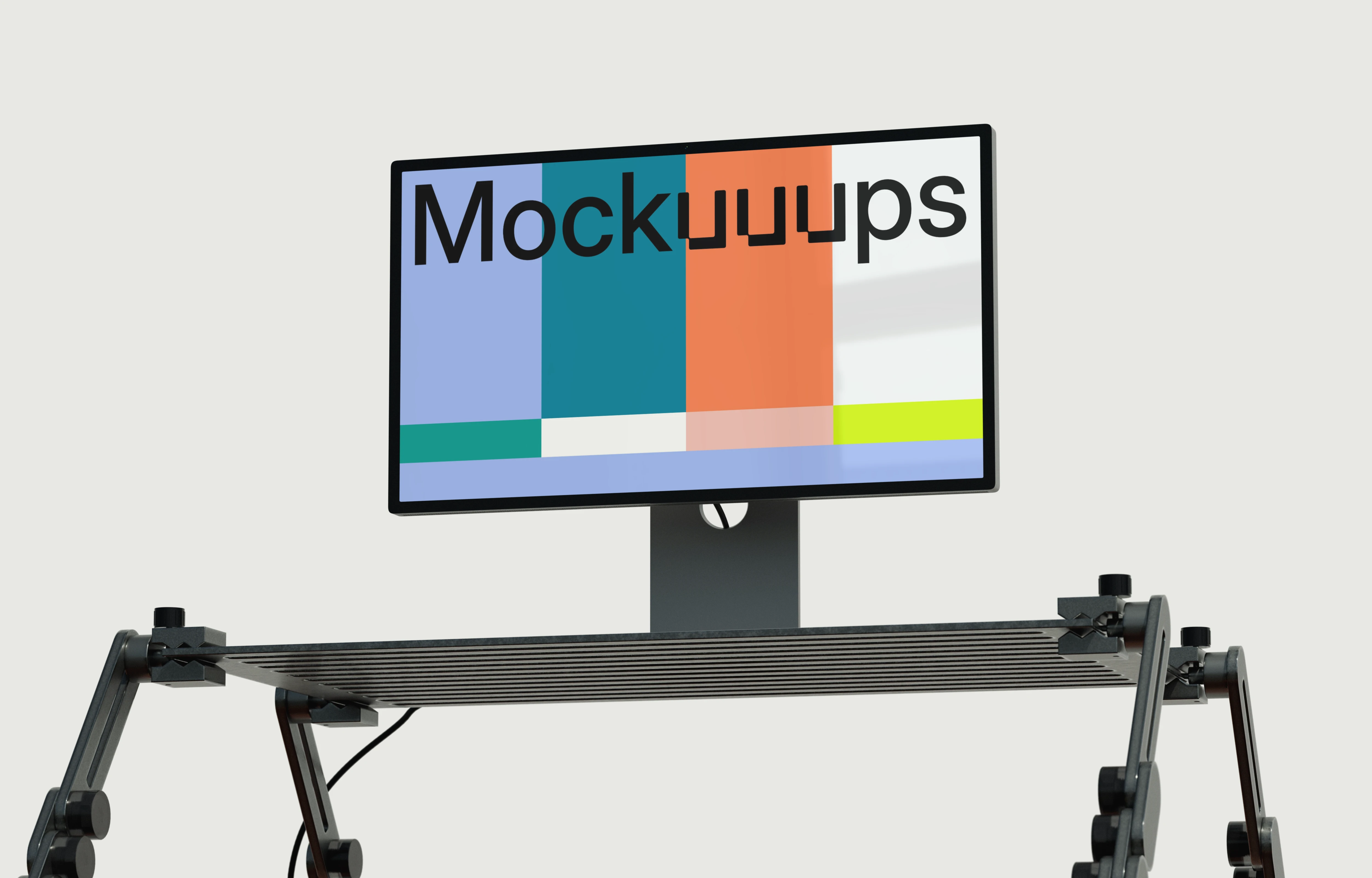 Apple Studio Display mockup on adjustable stand