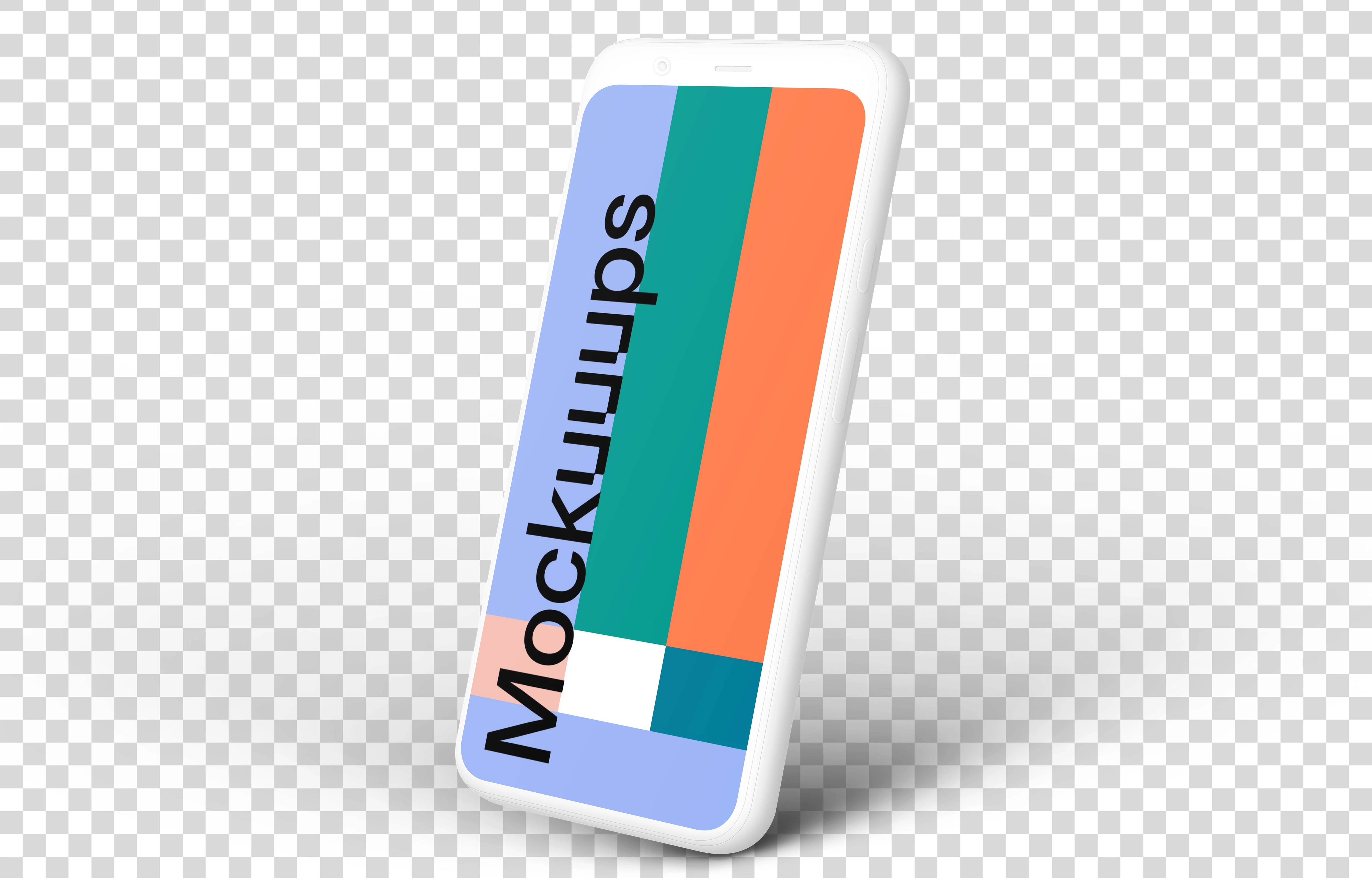 Clay Google Pixel 4 Mockup (Perspective Right)