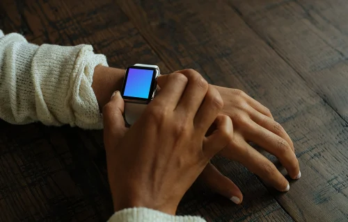 Waking Apple Watch mockup screen