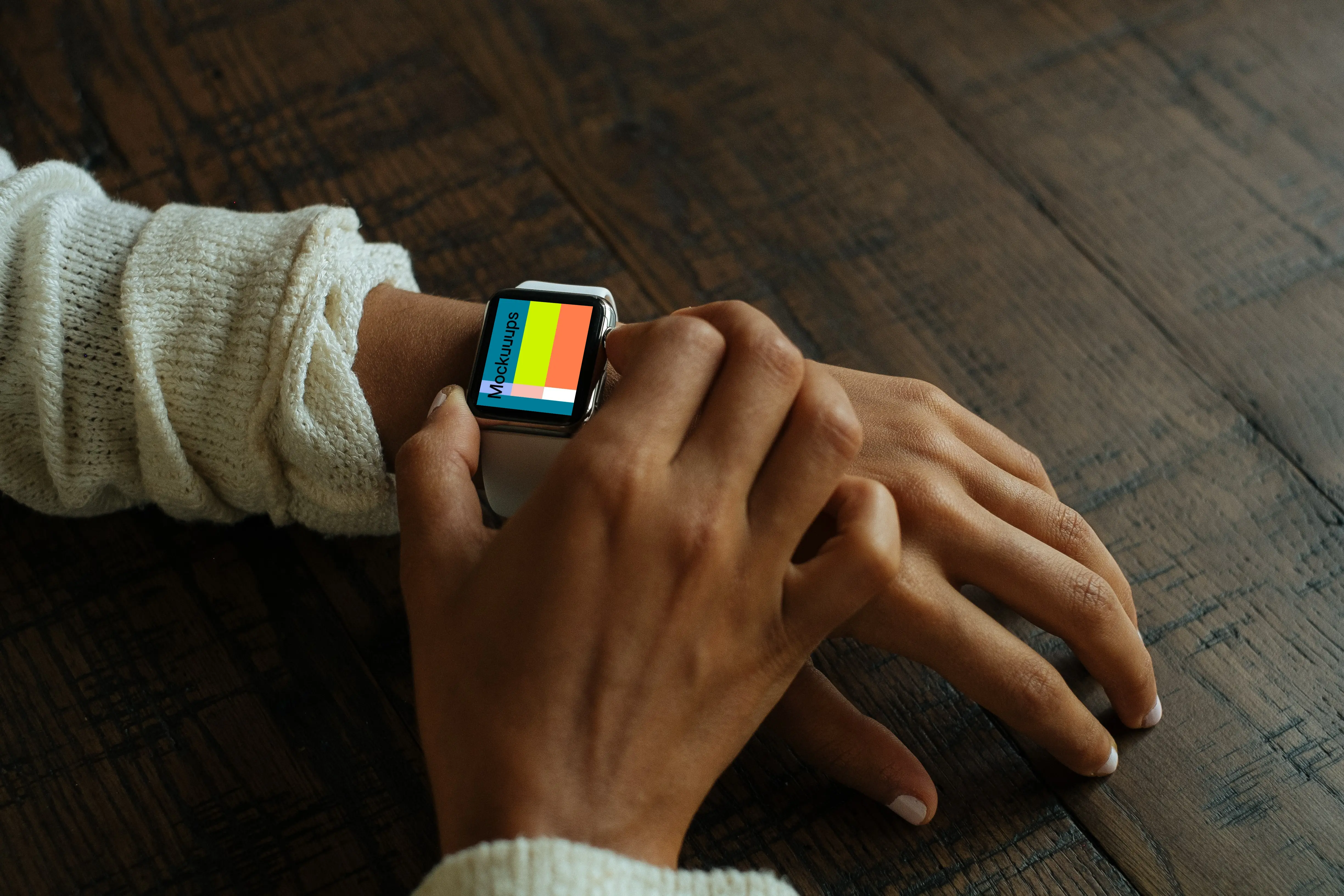 Waking Apple Watch mockup screen