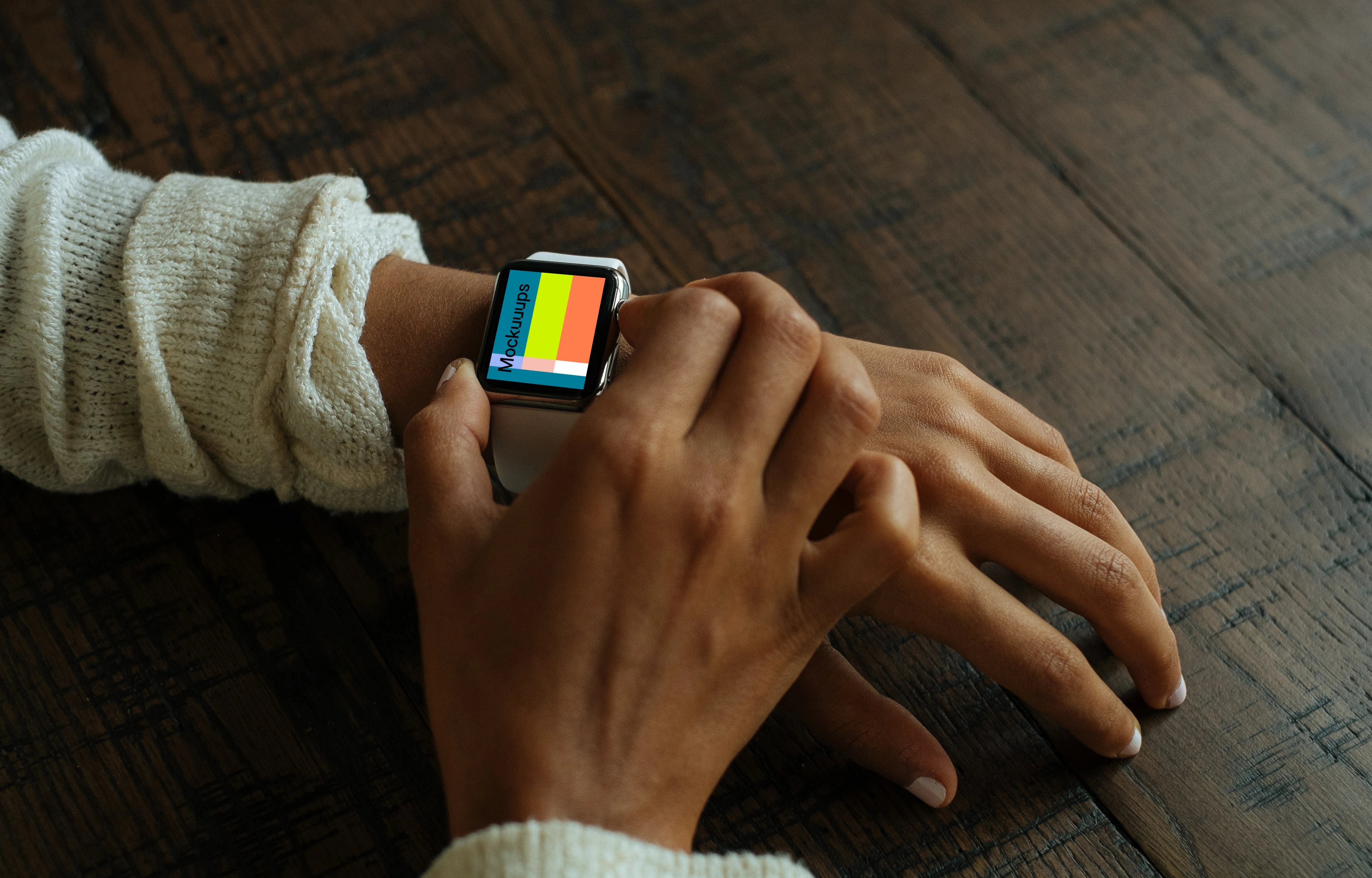Waking Apple Watch mockup screen