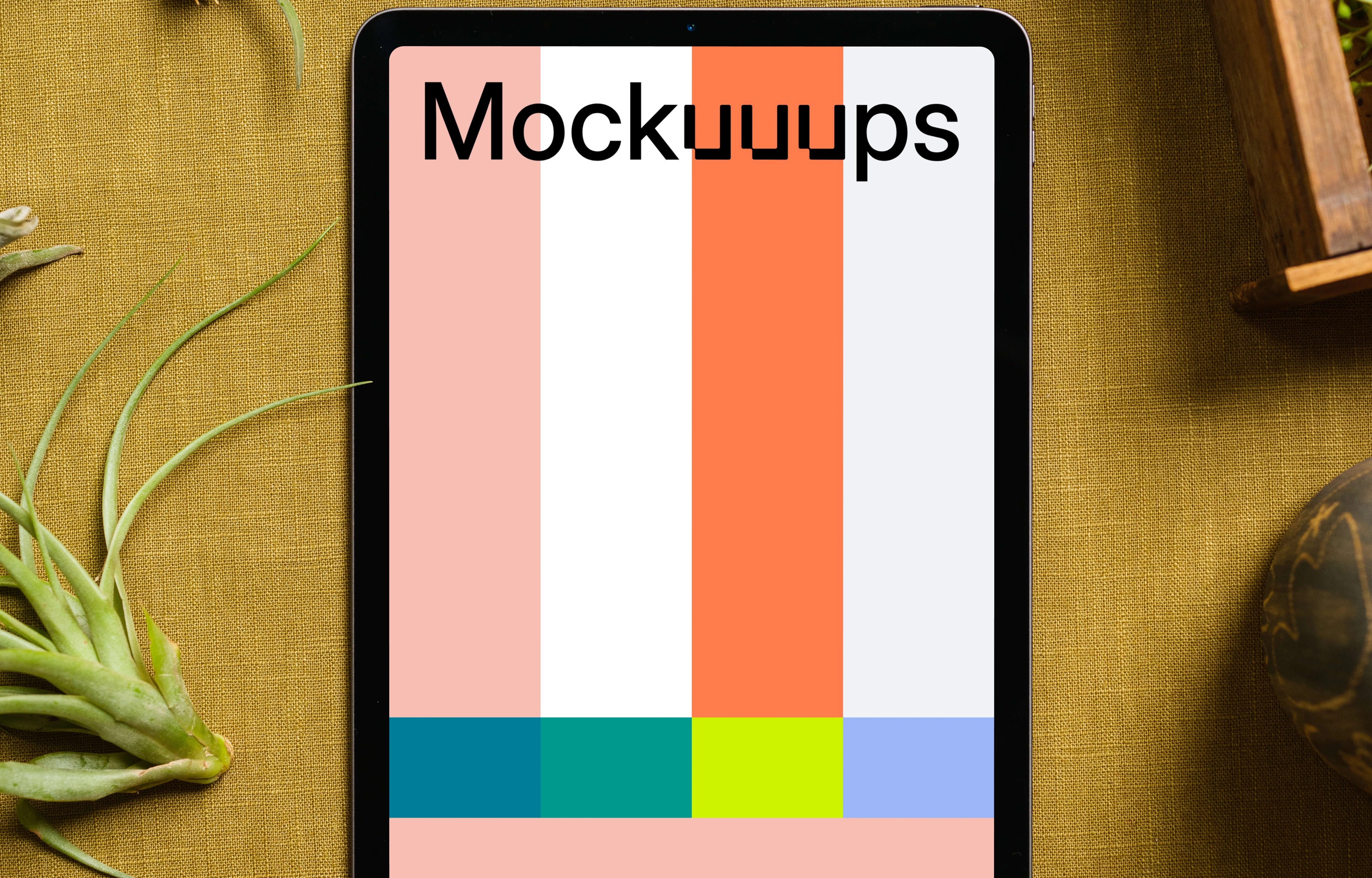 iPad Air mockup on the table
