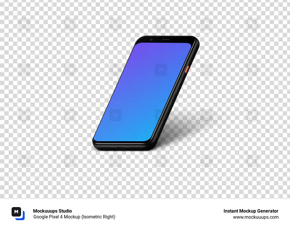 Download Google Pixel 4 Mockup Isometric Right Mockuuups Studio