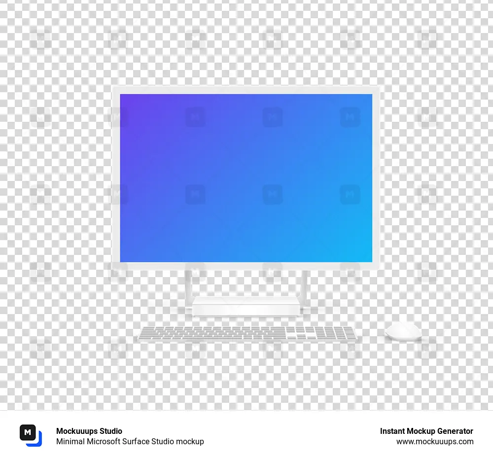 Minimal Microsoft Surface Studio mockup