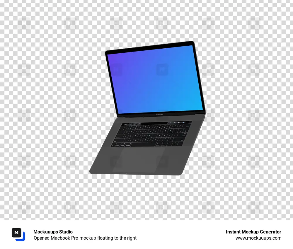 Download Opened Macbook Pro mockup floating to the right ...